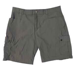Orvis Men’s Voyager Cargo Shorts Flat Front Pockets Hybrid Tech sz 40 Gray